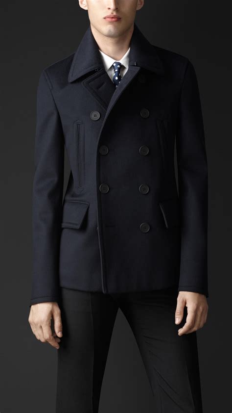 burberry classic peacoat|burberry cashmere coat men's.